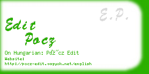 edit pocz business card